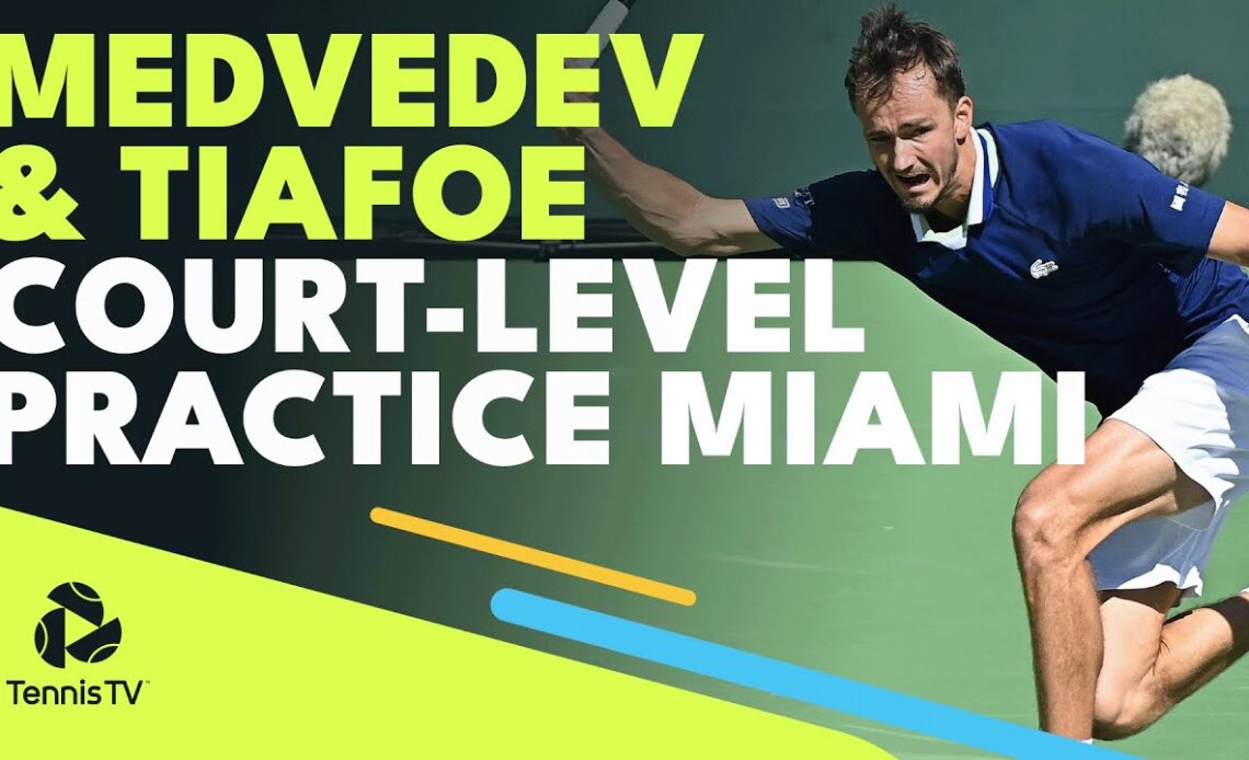 Daniil Medvedev & Frances Tiafoe: Court-Level Practice Highlights | Miami 2022