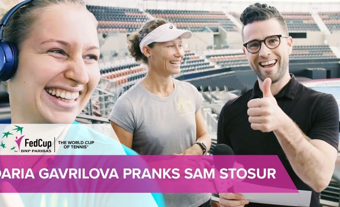 Daria Gavrilova's Hilarious Prank Interview On Sam Stosur | Fed Cup 2019