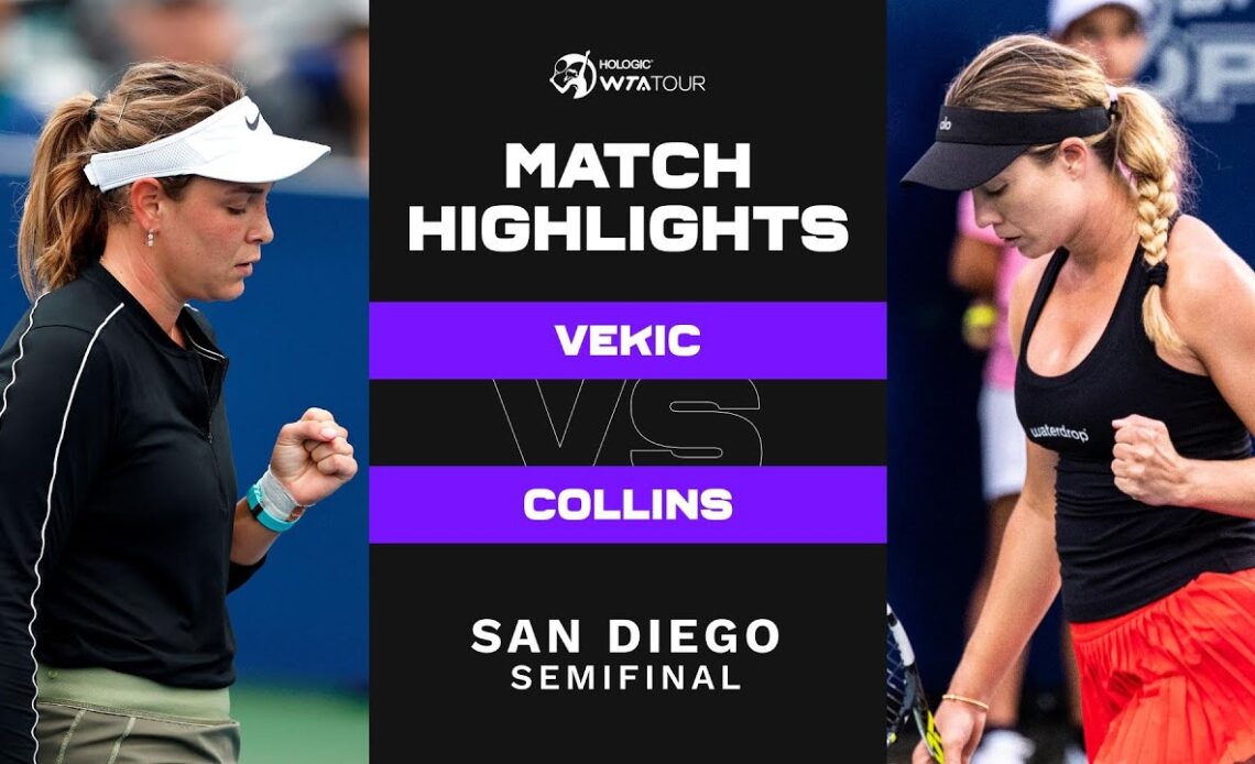 Donna Vekic vs. Danielle Collins | 2022 San Diego Semifinal | WTA Match Highlights