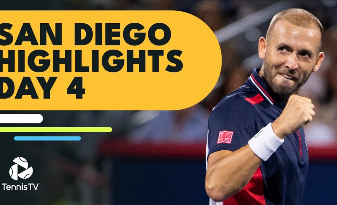 Evans Opens vs Daniel; Nakashima, Kudla, Wolf in Action | San Diego Open Highlights Day 4