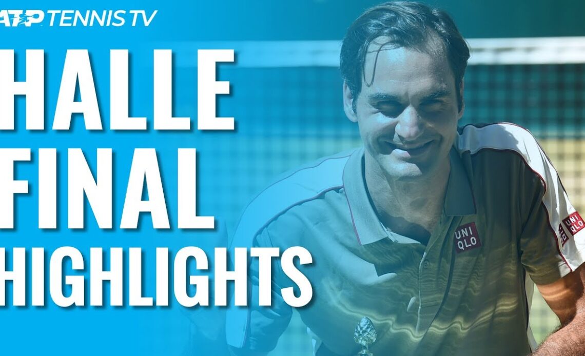Federer Defeats Goffin For 10th Halle Title! | Halle 2019 Final Highlights