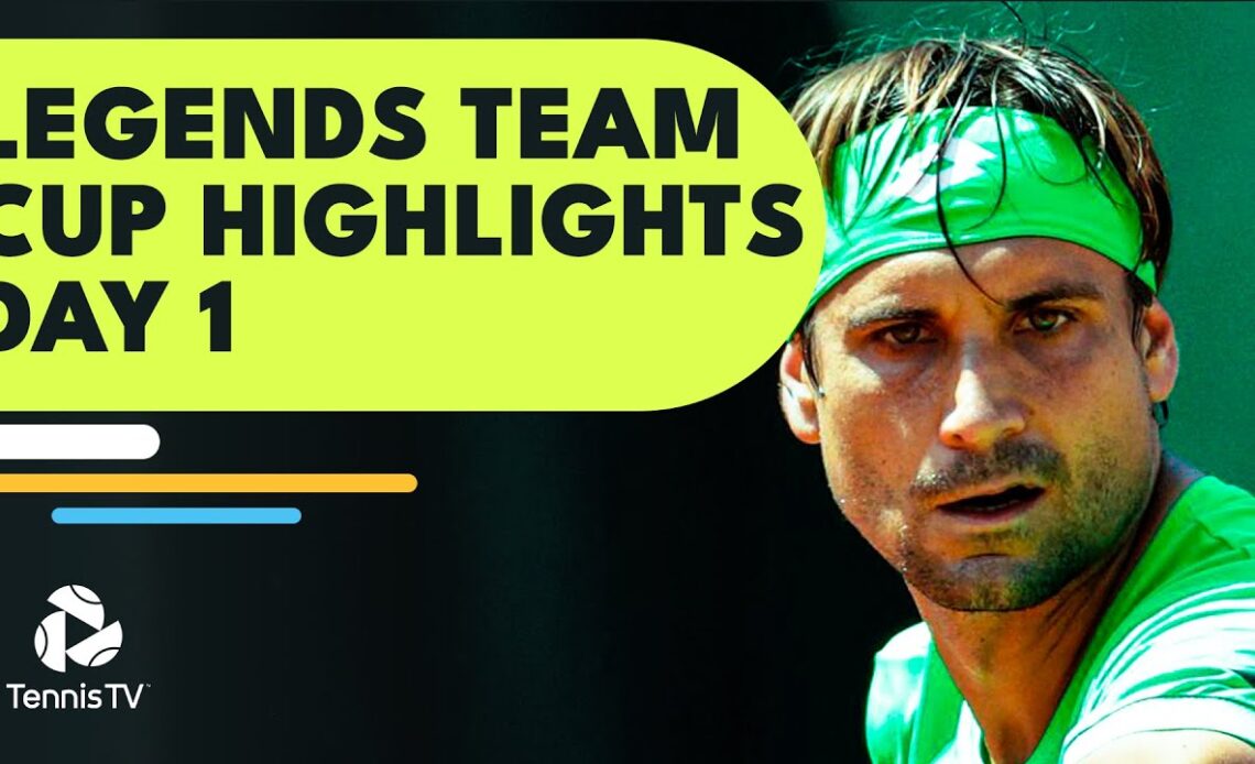 Ferrer vs Robredo; Nalbandian, Hewitt & Haas Feature | Legends Team Cup 2022 Day 1 Highlights