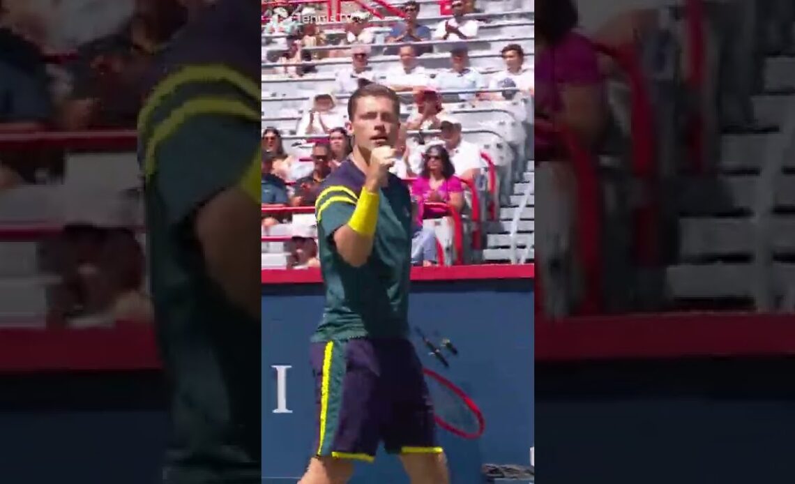 From THERE?! 🤯 Outrageous Tennis Winner Around The Net!