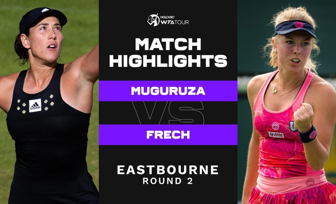Garbiñe Muguruza vs. Magdalena Frech | 2022 Eastbourne Round 2 | WTA Match Highlights