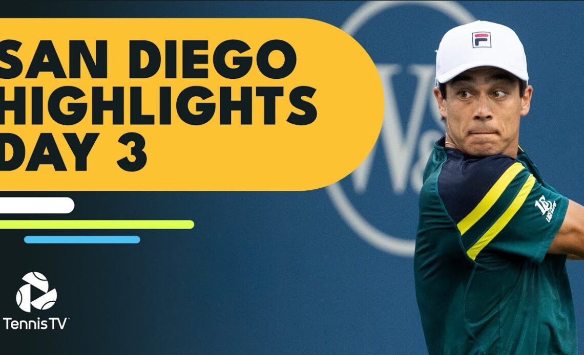 Giron Duels with Etcheverry; McDonald, Johnson, Tabilo in Action | San Diego Open Highlights Day 3