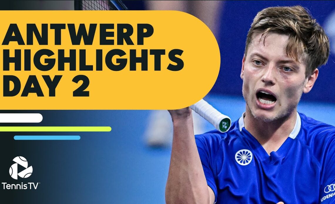 Goffin vs Bailly in Late-Night Thriller; Cerundolo, Huesler Feature | Antwerp 2022 Highlights Day 2