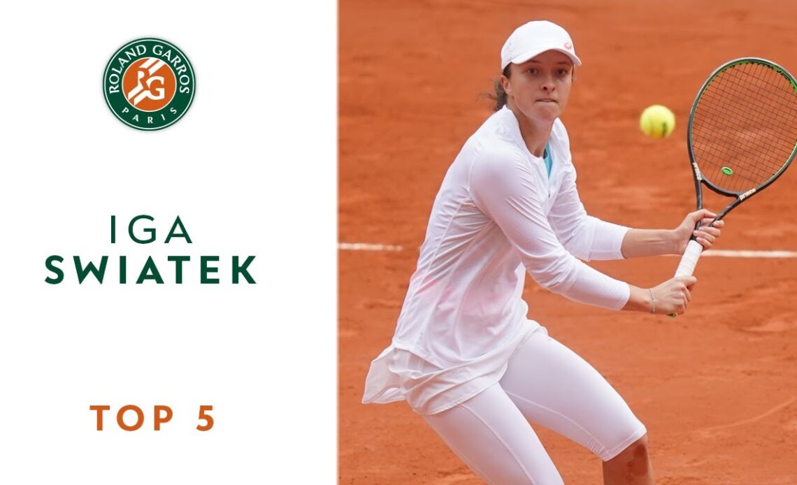 Iga Swiatek - Best Shots - TOP 5 | Roland-Garros