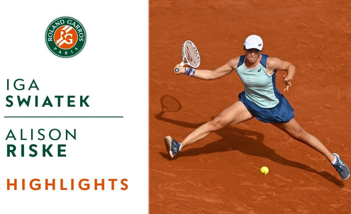 Iga Swiatek vs Alison Riske - Round 2 Highlights I Roland-Garros 2022