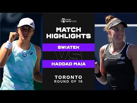 Iga Swiatek vs. Beatriz Haddad Maia | 2022 Toronto Round of 16 | WTA Match Highlights