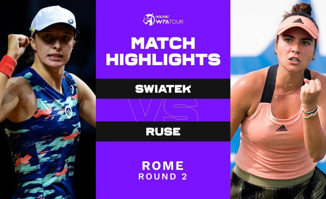 Iga Swiatek vs. Elena-Gabriela Ruse | 2022 Rome Round 2 | WTA Match Highlights