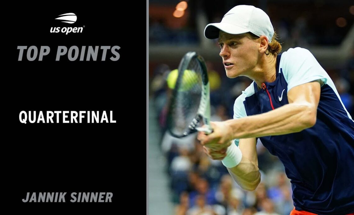 Jannik Sinner | Top Points vs. Carlos Alcaraz | 2022 US Open Quarterfinal