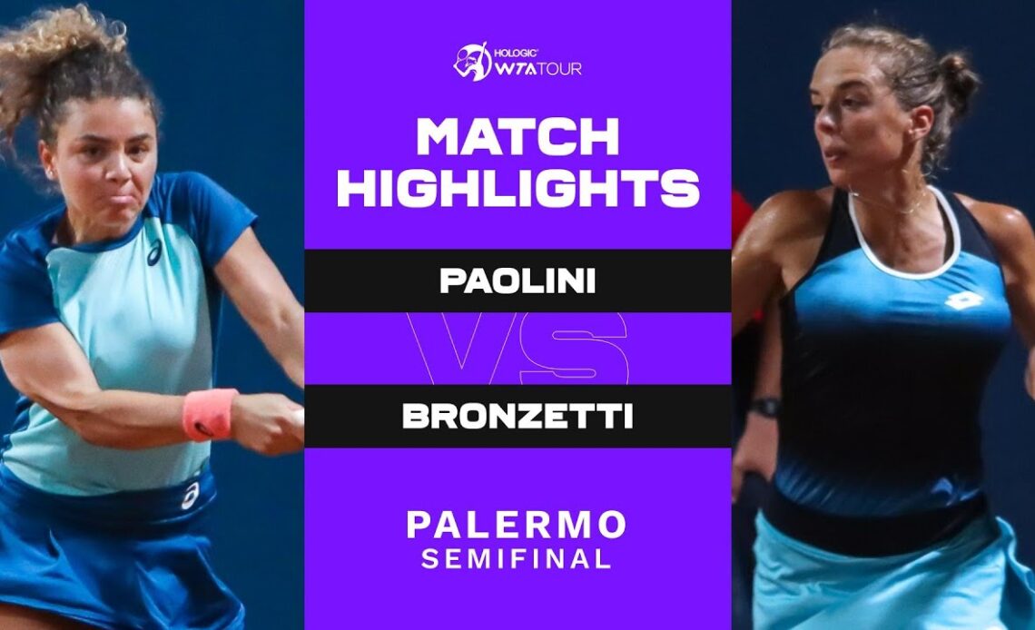 Jasmine Paolini vs. Lucia Bronzetti | 2022 Palermo Semifinal | WTA Match Highlights