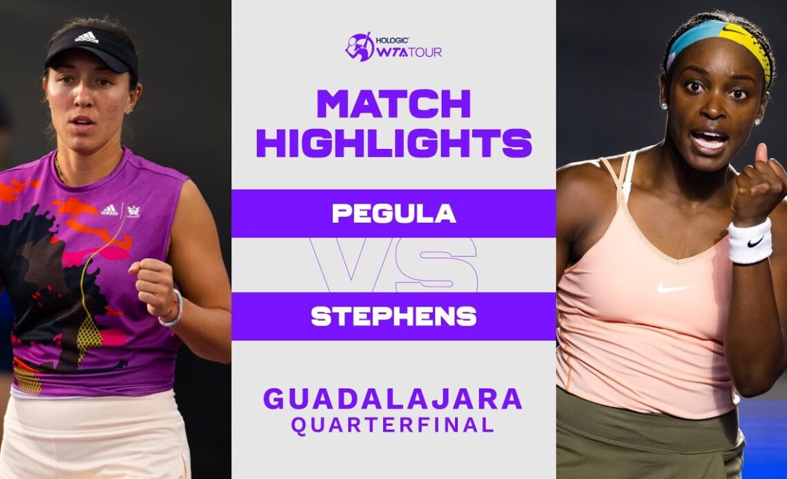 Jessica Pegula vs. Sloane Stephens | 2022 Guadalajara Quarterfinal | WTA Match Highlights