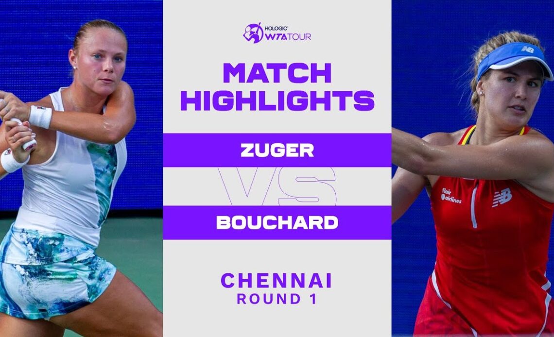Joanne Zuger vs. Eugenie Bouchard | 2022 Chennai Round 1 | WTA Match Highlights