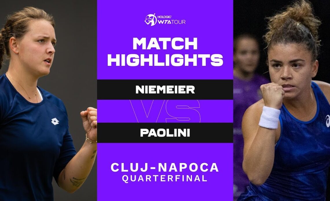 Jule Niemeier vs. Jasmine Paolini | 2022 Cluj-Napoca Quarterfinal | WTA Match Highlights