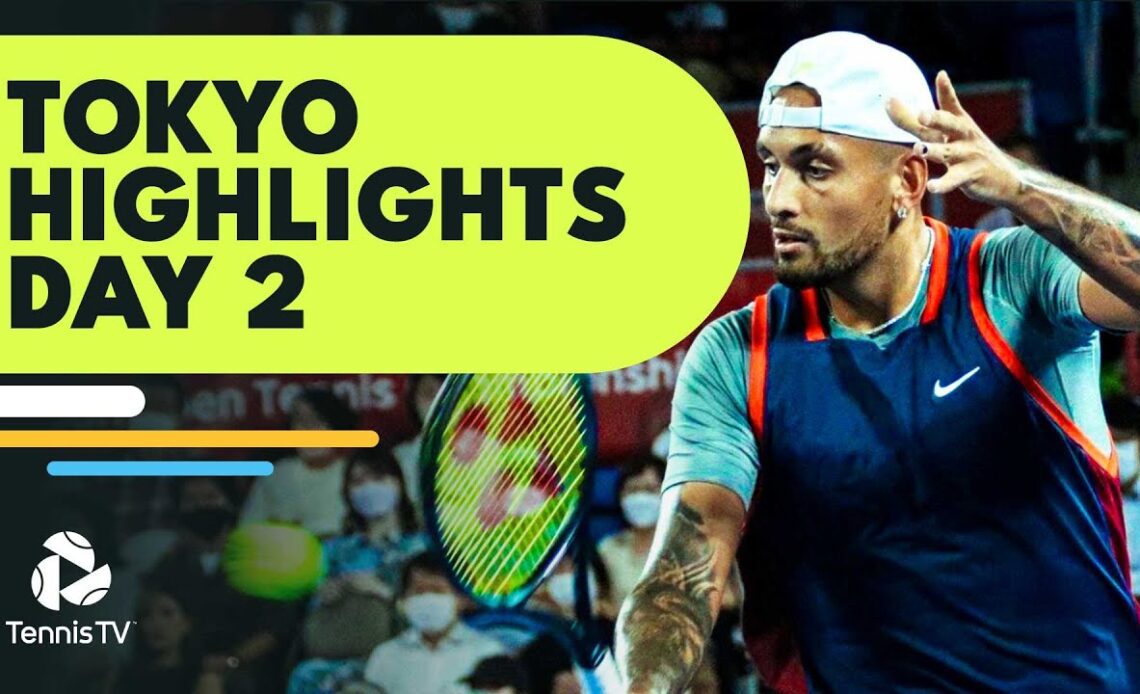 Kyrgios Returns To Tokyo; Ruud, De Minaur, Kwon Feature | Tokyo 2022 Day 2 Highlights