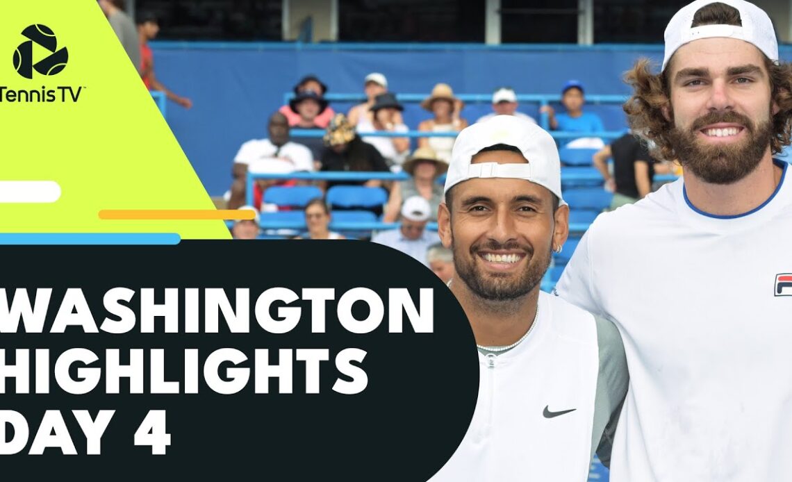 Kyrgios Takes On Opelka; Fritz, Nishioka, Khachanov all in Action | Washington 2022 Day 4 Highlights