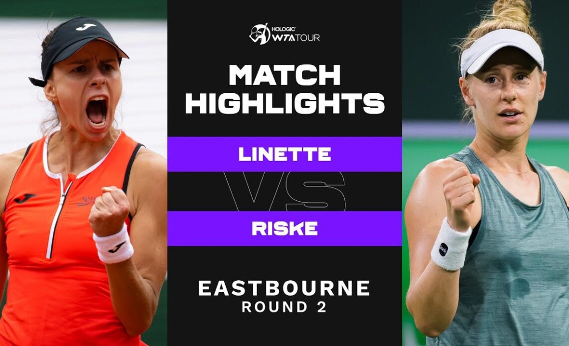 Magda Linette vs. Alison Riske | 2022 Eastbourne Round 2 | WTA Match Highlights