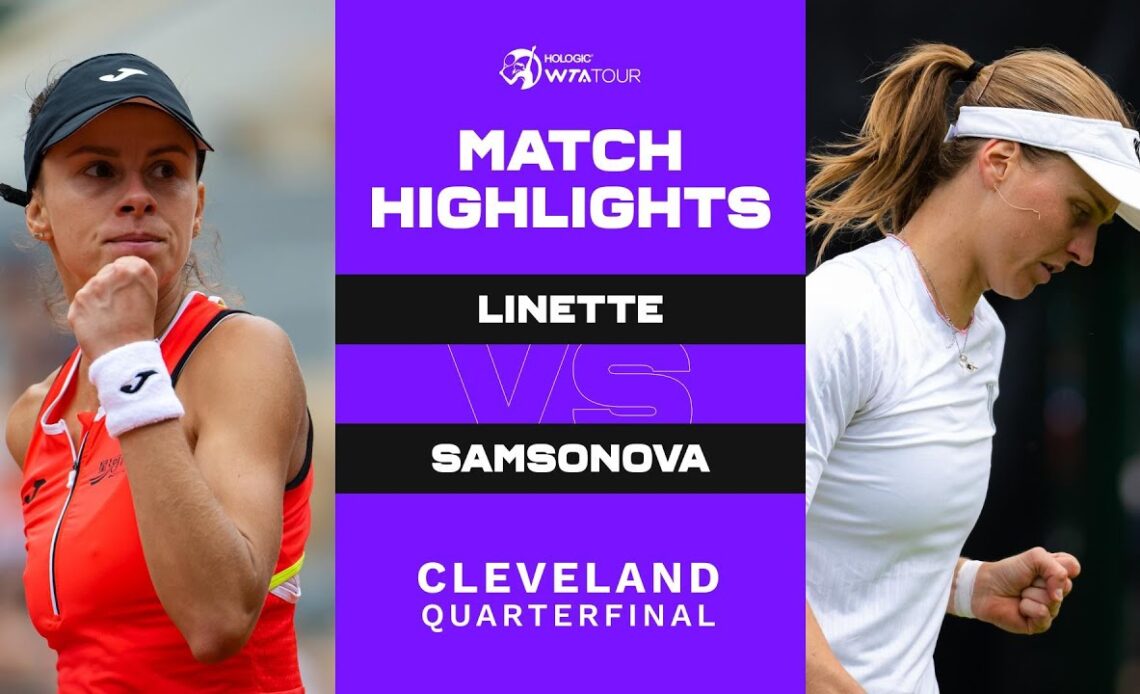 Magda Linette vs. Liudmila Samsonova | 2022 Cleveland Quarterfinals | WTA Match Highlights