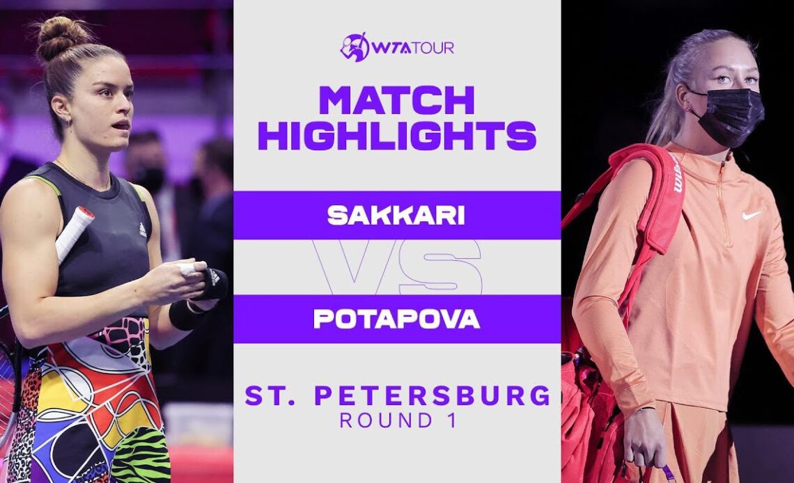 Maria Sakkari vs. Anastasia Potapova | 2022 St. Petersburg Round 1 | WTA Match Highlights