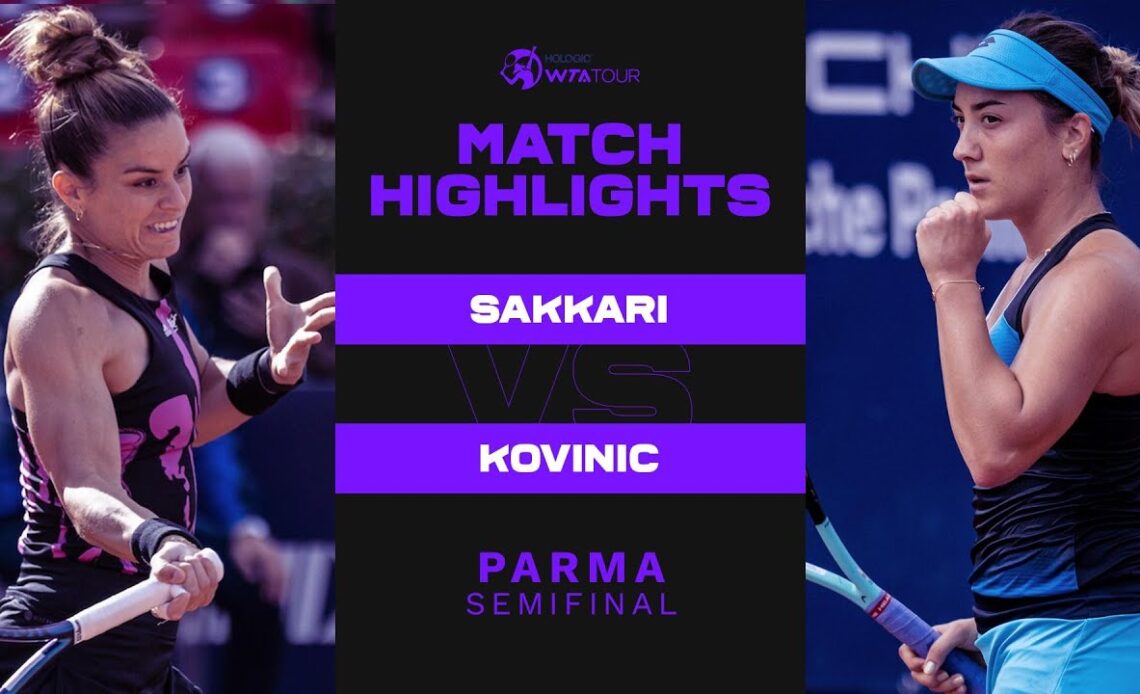 Maria Sakkari vs. Danka Kovinic | 2022 Parma Semifinal | WTA Match Highlights