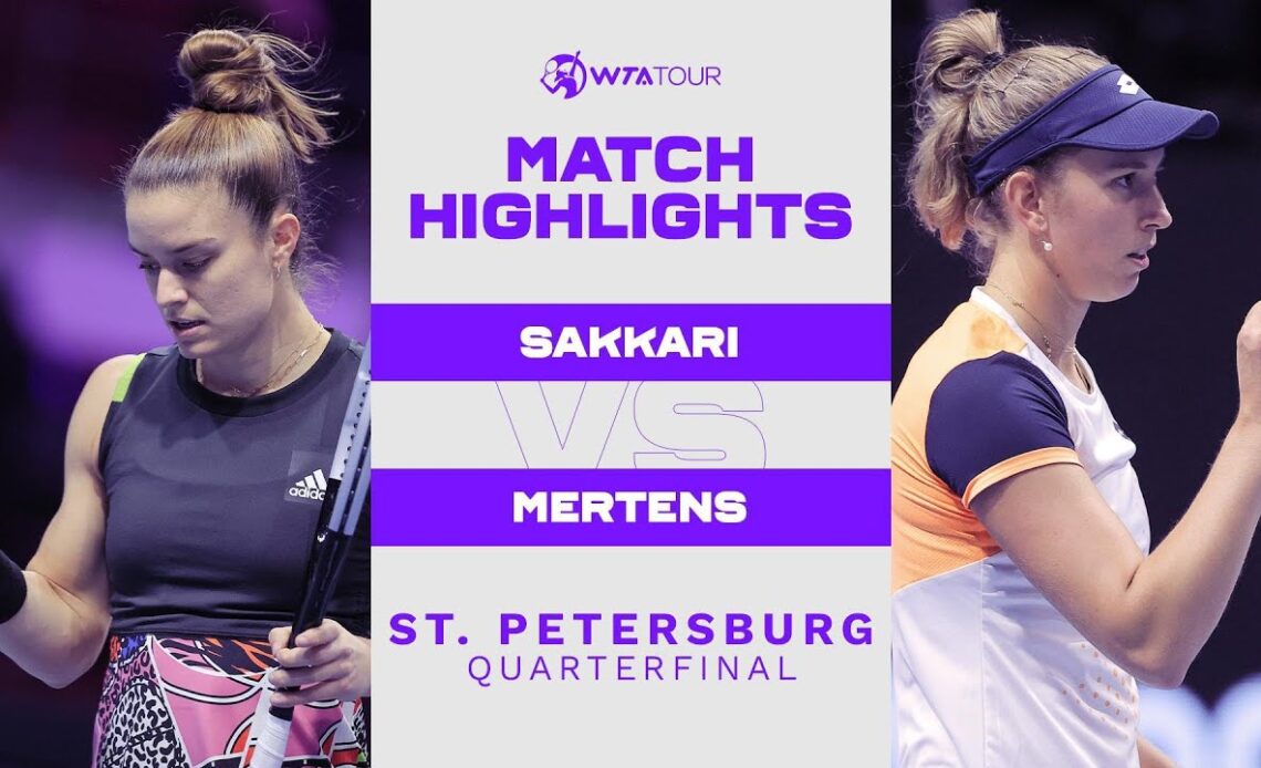 Maria Sakkari vs. Elise Mertens | 2022 St. Petersburg Quarterfinal | WTA Match Highlights