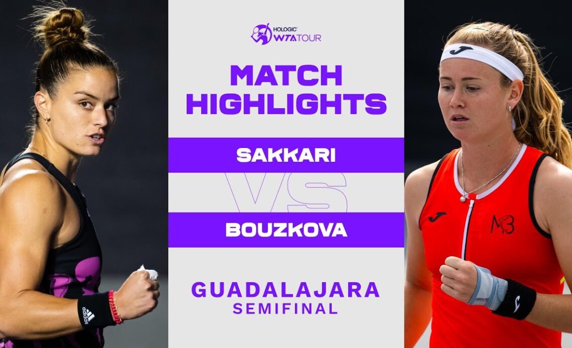 Maria Sakkari vs. Marie Bouzkova | 2022 Guadalajara Semifinal | WTA Match Highlights