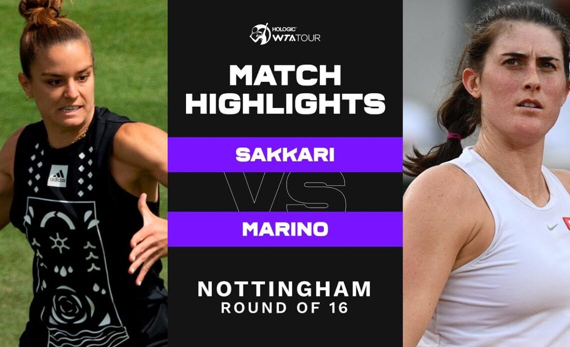 Maria Sakkari vs. Rebecca Marino | 2022 Nottingham Round of 16 | WTA Match Highlights