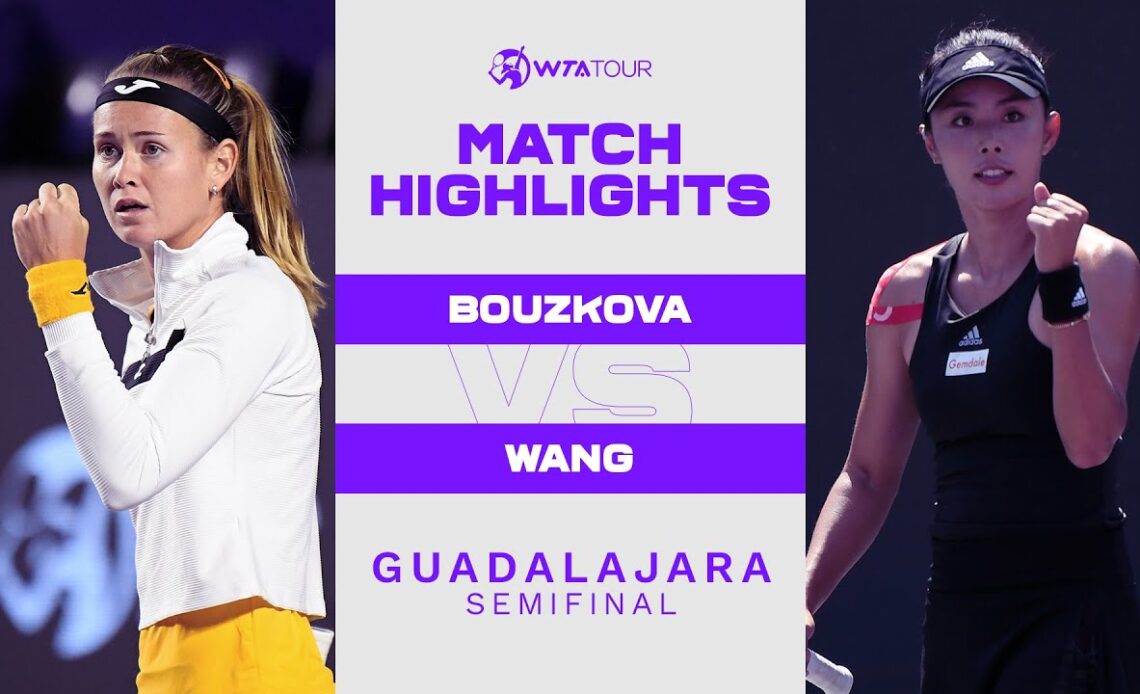 Marie Bouzkova vs. Qiang Wang | 2022 Guadalajara Semifinals | WTA Match Highlights