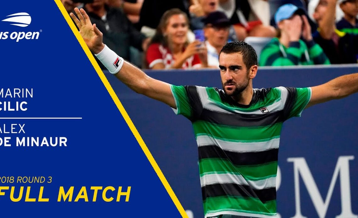 Marin Cilic vs Alex de Minaur Full Match | 2018 US Open Round 3