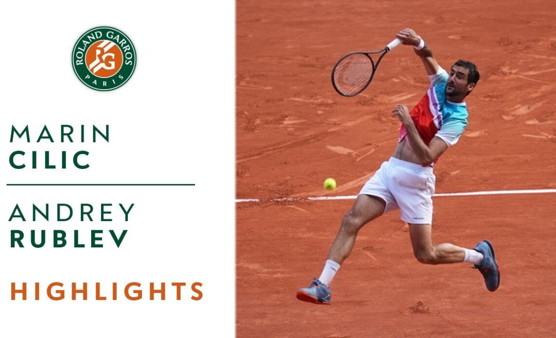 Marin Cilic vs Andrey Rublev - Quarterfinals Highlights I Roland-Garros 2022