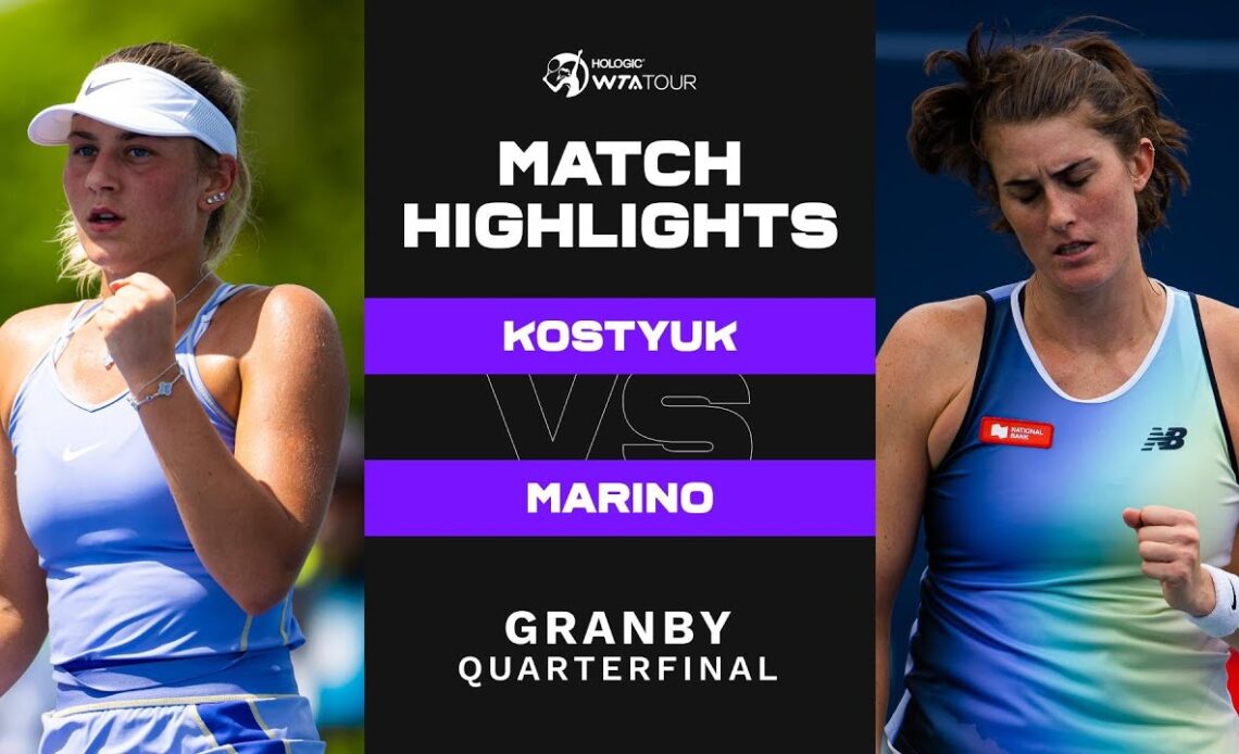 Marta Kostyuk vs. Rebecca Marino | 2022 Granby Quarterfinals | WTA Match Highlights