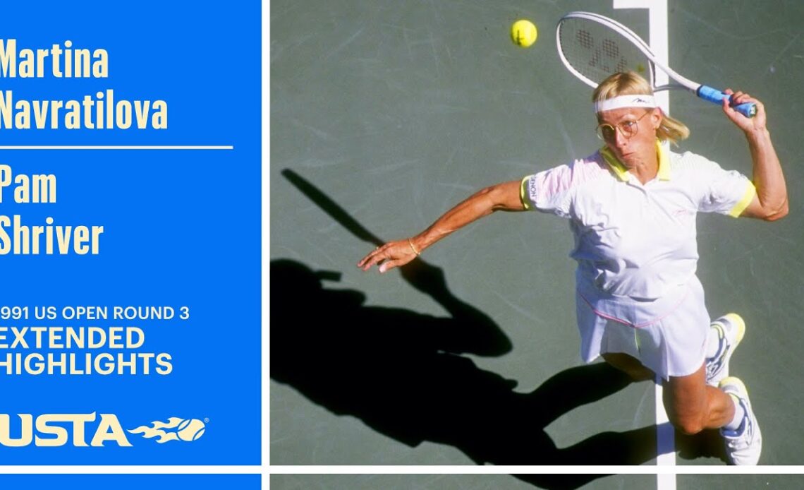 Martina Navratilova vs Pam Shriver Extended Highlights | 1991 US Open Round 3