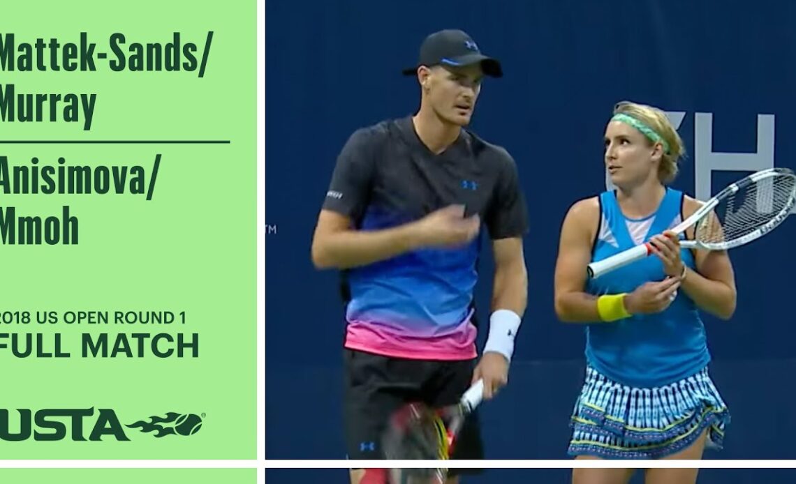Mattek-Sands/Murray vs Anisimova/Mmoh Full Match | 2018 US Open Round 1