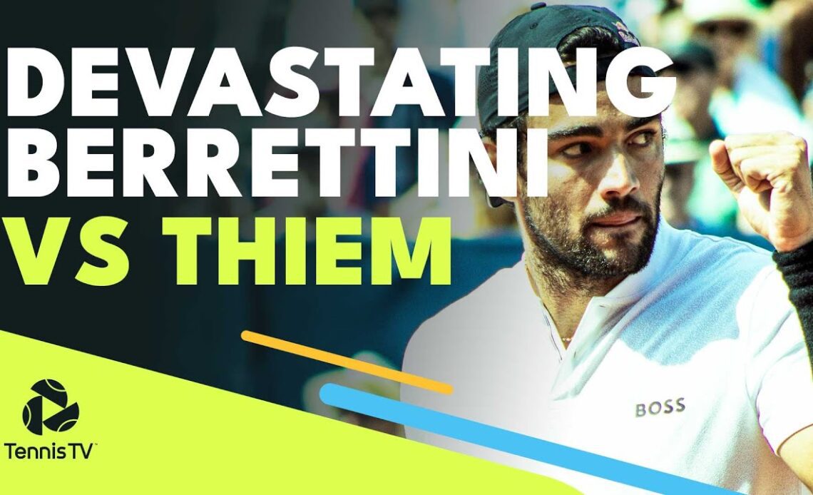 Matteo Berrettini DEVASTATING Performance vs Dominic Thiem | Gstaad 2022 Highlights