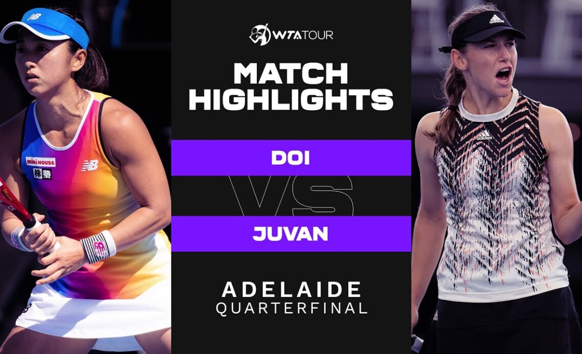 Misaki Doi vs. Kaja Juvan | 2022 Adelaide 500 Quarterfinal | WTA Match Highlights