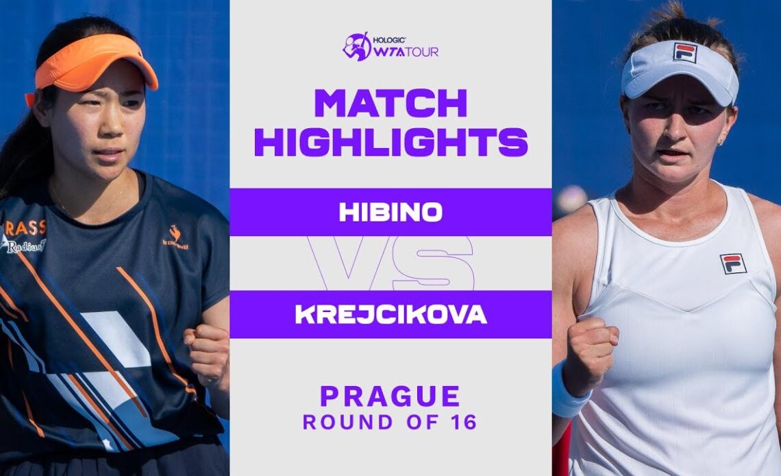 Nao Hibino vs. Barbora Krejcikova | 2022 Prague Round of 16 | WTA Match Highlights