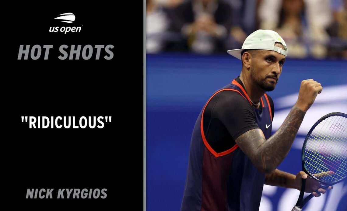 Nick Kyrgios Hits Ridiculous Drop Shot | 2022 US Open