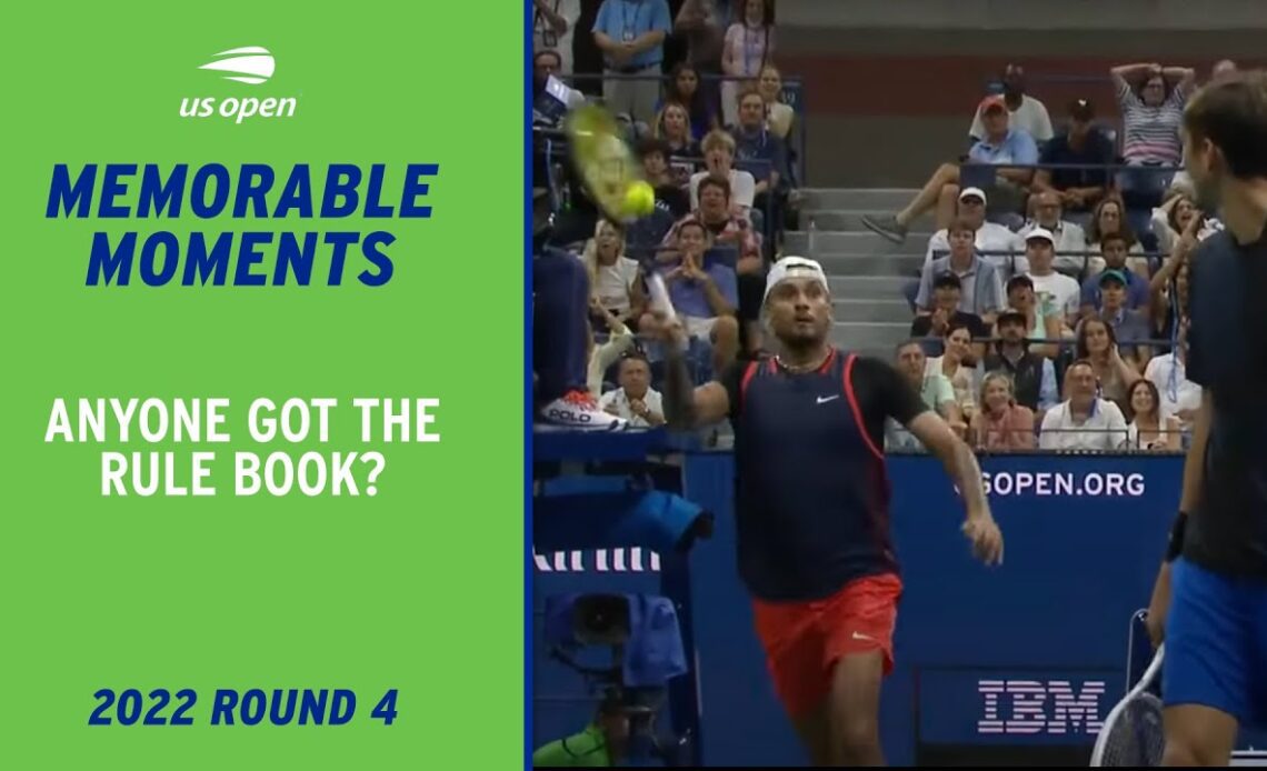 Nick Kyrgios Loses Point After Bizarre Volley! | 2022 US Open