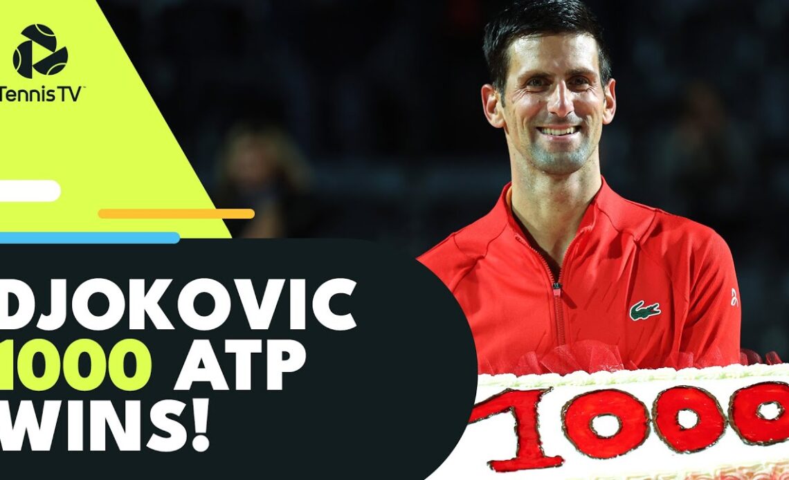 Novak Djokovic 1000th ATP Win! Winning Moment, Celebration & Reaction 🎉