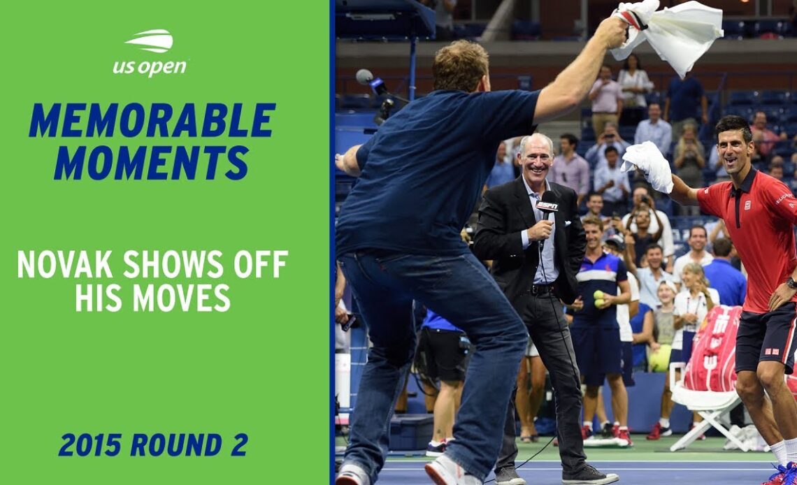 Novak Djokovic Dances with Fan! | 2015 Round 2