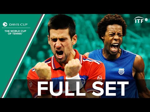 Novak Djokovic v Gaël Monfils | Full Final Set | Serbia v France | 2010 Davis Cup Final | ITF