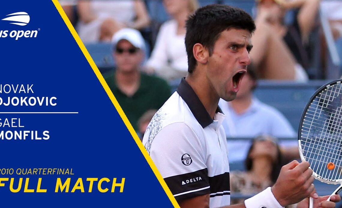 Novak Djokovic vs Gael Monfils Full Match | 2010 US Open Quarterfinal