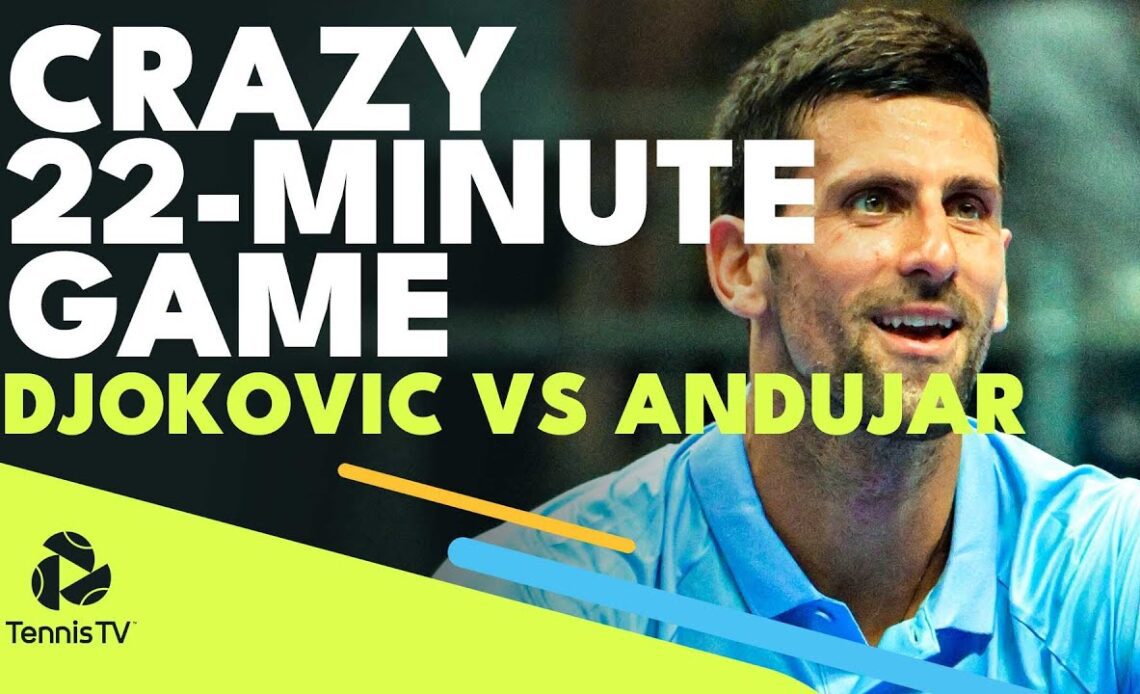 Novak Djokovic vs Pablo Andujar CRAZY 22-Minute Game!