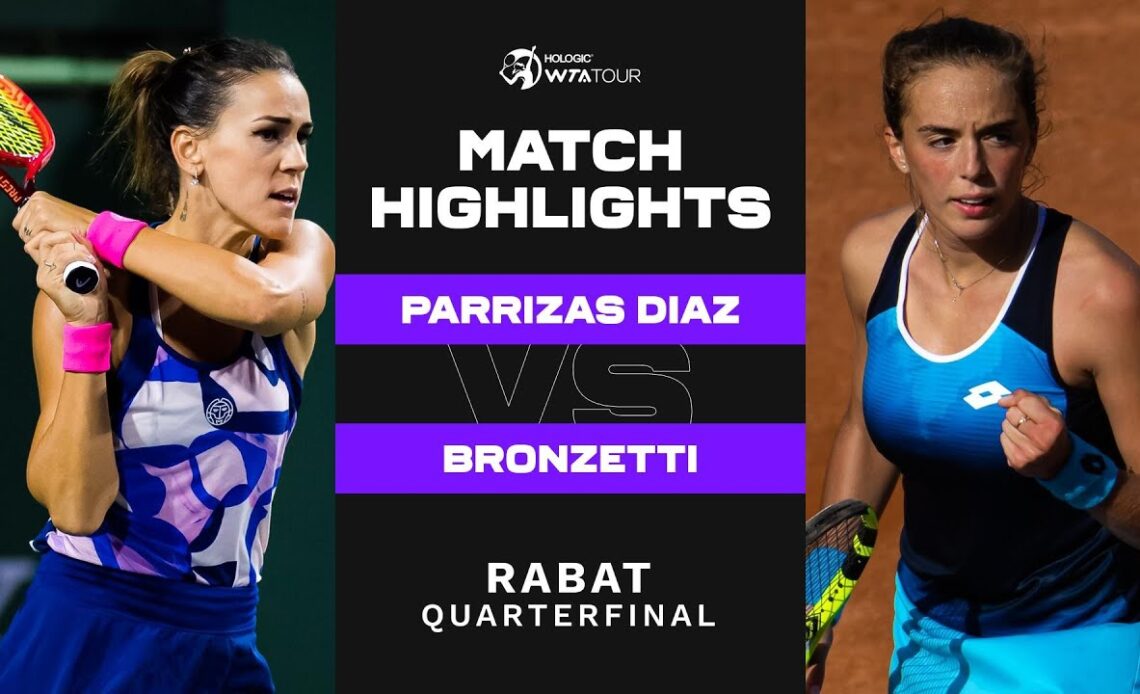 Nuria Parrizas Diaz vs. Lucia Bronzetti | 2022 Rabat Quarterfinal | WTA Match Highlights