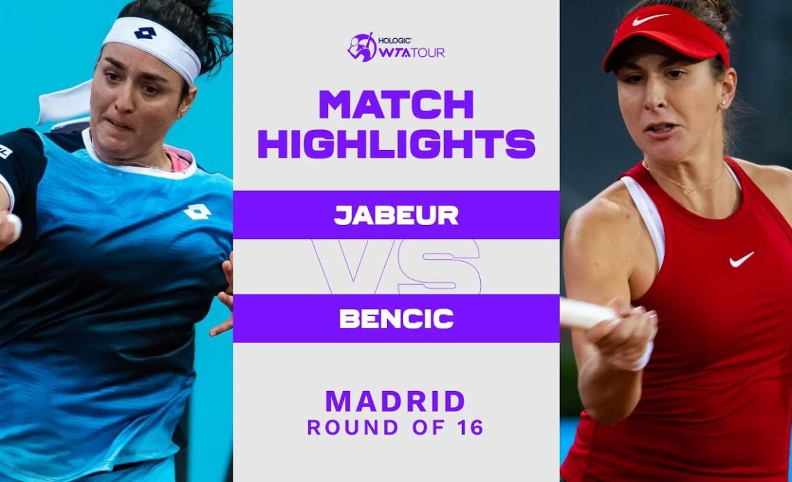 Ons Jabeur vs. Belinda Bencic | 2022 Madrid Round of 16 | WTA Match Highlights