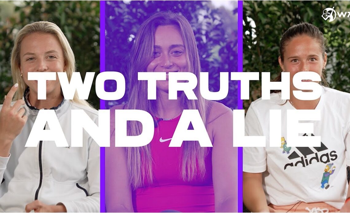 Paula Badosa in a music video?! WTA tennis stars play 2 TRUTHS and a LIE 🤥