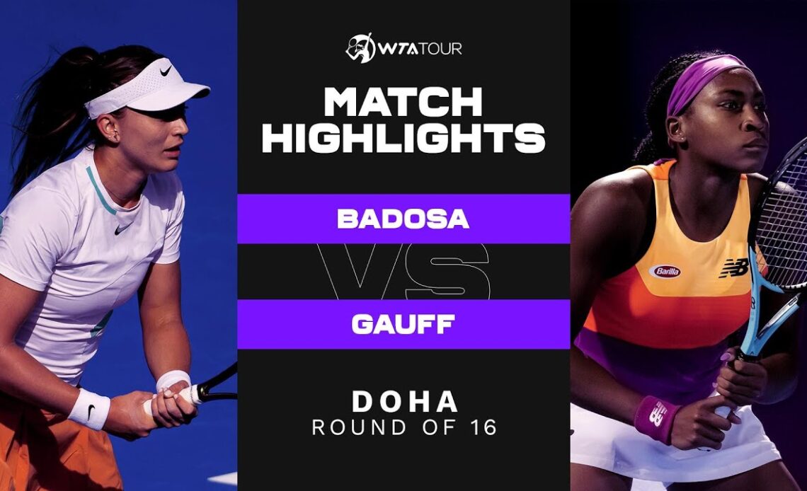 Paula Badosa vs. Coco Gauff | 2022 Doha Round of 16 | WTA Match Highlights