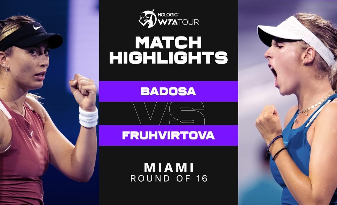 Paula Badosa vs. Linda Fruhvirtova | 2022 Miami Round of 16 | WTA Match Highlights