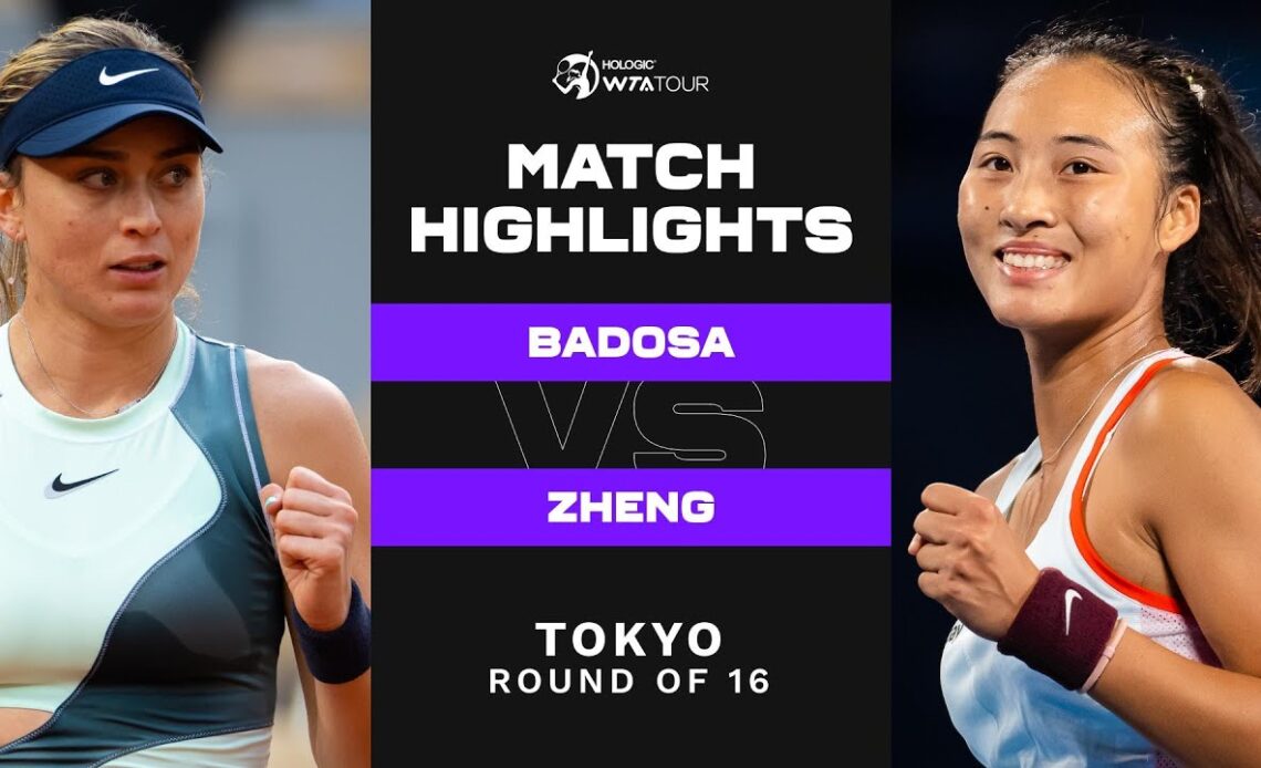 Paula Badosa vs. Qinwen Zheng | 2022 Tokyo Round of 16 | WTA Match Highlights